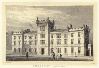 Gillespie Hastanesi (gravür) by Thomas Hosmer (after) Shepherd