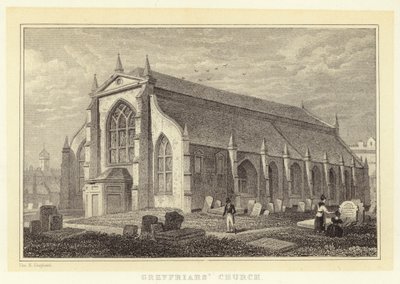 Greyfriars Kilisesi (gravür) by Thomas Hosmer (after) Shepherd