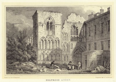Holyrood Manastırı (gravür) by Thomas Hosmer (after) Shepherd