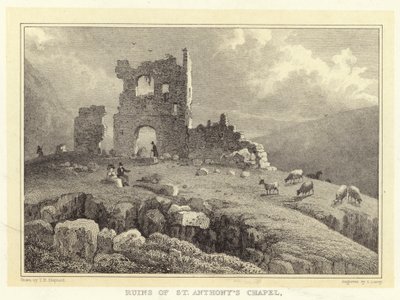Aziz Anthony Şapeli Harabeleri (gravür) by Thomas Hosmer (after) Shepherd