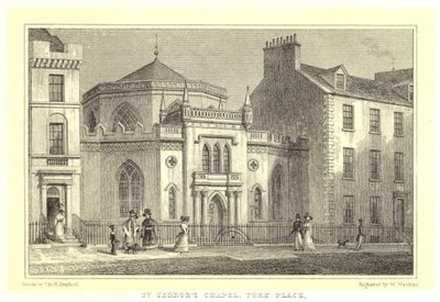 St George Şapeli, York Place (gravür) by Thomas Hosmer (after) Shepherd