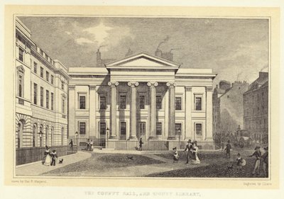 İlçe Binası ve Signet Kütüphanesi (gravür) by Thomas Hosmer (after) Shepherd