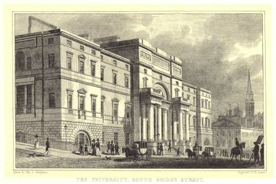 Üniversite, Güney Köprüsü Caddesi (gravür) by Thomas Hosmer (after) Shepherd