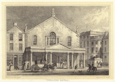 Kraliyet Tiyatrosu (gravür) by Thomas Hosmer (after) Shepherd