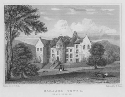 Barjarg Kulesi, Dumfriesshire (gravür) by Thomas Hosmer Shepherd