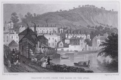 Avon Banks'ten Beachen Cliff (gravür) by Thomas Hosmer Shepherd