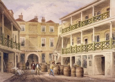 Bell Inn, Aldersgate Caddesi, Londra, 1857 by Thomas Hosmer Shepherd
