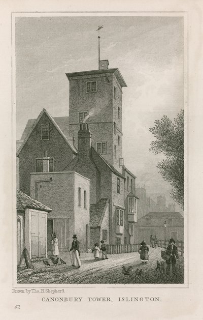 Canonbury Evi ve Kulesi by Thomas Hosmer Shepherd
