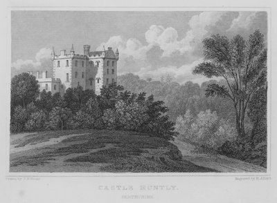 Castle Huntly, Perthshire (gravür) by Thomas Hosmer Shepherd