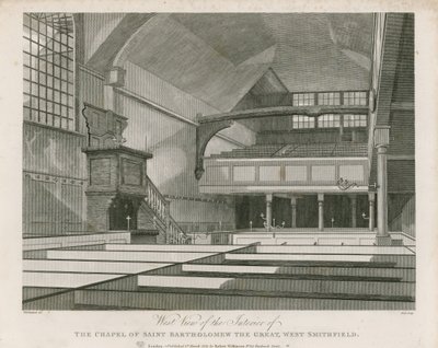 Büyük Aziz Bartholomew Şapeli, Batı Smithfield by Thomas Hosmer Shepherd