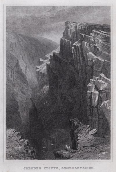Cheddar Cliffs, Somersetshire (gravür) by Thomas Hosmer Shepherd