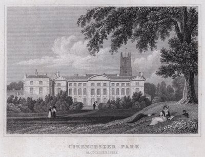 Cirencester Parkı, Gloucestershire (gravür) by Thomas Hosmer Shepherd