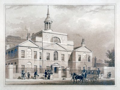 Londra Şehri Yatan Hastane, City Road, Finsbury, Londra, c1827. by Thomas Hosmer Shepherd