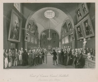 Ortak Konsey Mahkemesi, Guildhall, Londra; Dilekçe sunumu by Thomas Hosmer Shepherd