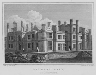 Dalmeny Parkı, Linlithgowshire (gravür) by Thomas Hosmer Shepherd