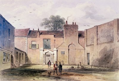 Tothhill Fields Hapishanesine Giriş, 1850 by Thomas Hosmer Shepherd