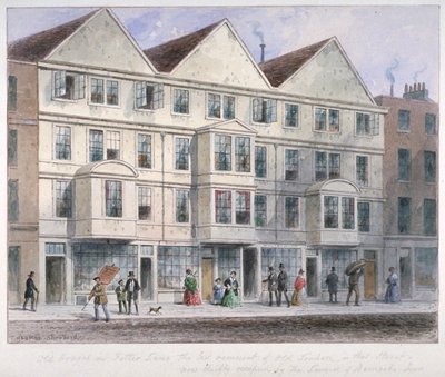 Fetter Lane, Londra Şehri, 1855 by Thomas Hosmer Shepherd