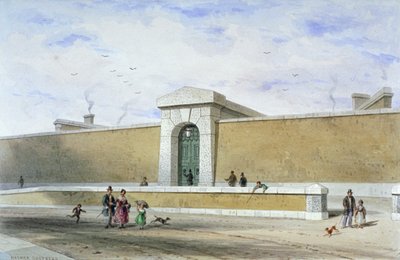 Bridewell Hapishanesi Ağ Geçidi, Tothill Fields, Westminster, Londra, c1850. by Thomas Hosmer Shepherd