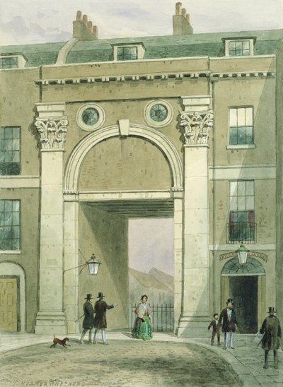 Gateway to the River, Essex Street, 1857  by Thomas Hosmer Shepherd