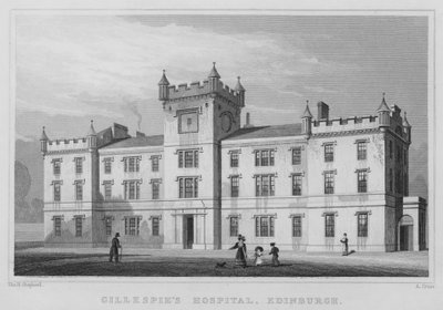 Gillespie Hastanesi, Edinburgh (gravür) by Thomas Hosmer Shepherd