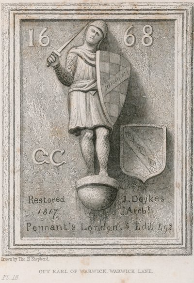 Guy, Warwick Kontu by Thomas Hosmer Shepherd