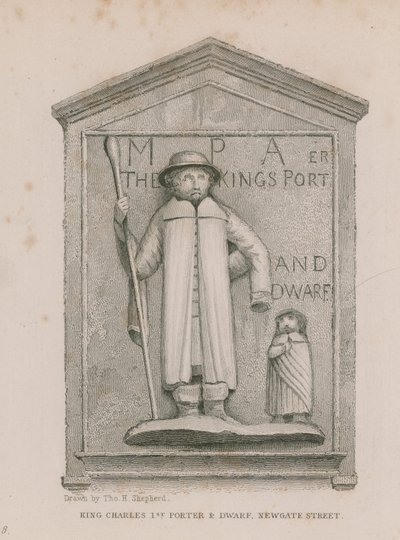 Kral Charles 1. Porter ve Cüce by Thomas Hosmer Shepherd