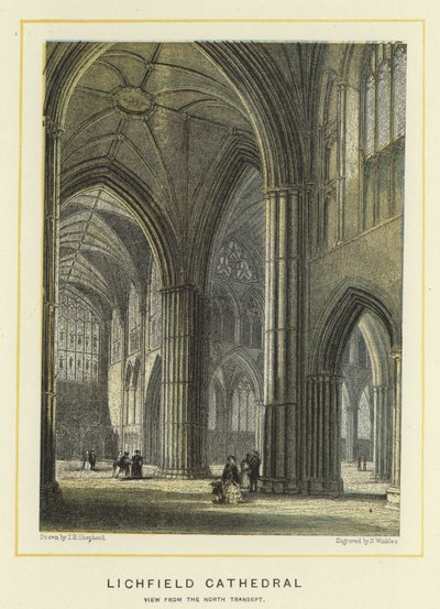 Lichfield Katedrali, kuzey transeptinden görünüm by Thomas Hosmer Shepherd