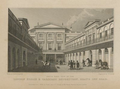 Londra At ve Araba Deposu by Thomas Hosmer Shepherd