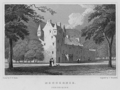Meggernie, Perthshire (gravür) by Thomas Hosmer Shepherd