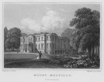 Melville Dağı, Fifeshire (gravür) by Thomas Hosmer Shepherd