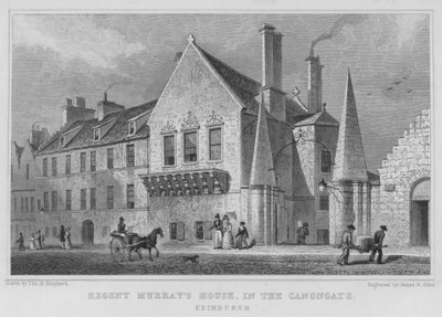 Regent Murray'in Evi, Canongate, Edinburgh (gravür) by Thomas Hosmer Shepherd