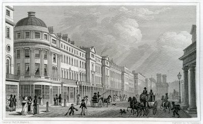 Çeyreğinden Regent Street, Londra, by Thomas Hosmer Shepherd