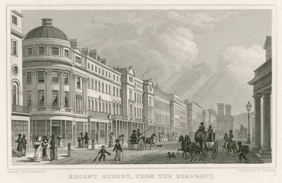 Çeyreğinden Regent Street, Londra, by Thomas Hosmer Shepherd