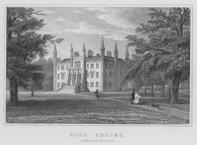 Ross Manastırı, Dumbartonshire (gravür) by Thomas Hosmer Shepherd