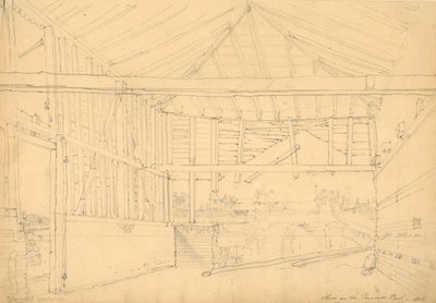 1812 ಟರ್ಕ್ ದಿನಾಂಕದ ರೀಜೆಂಟ್ ಪಾರ್ಕ್‌ನಲ್ಲಿ ಶೆಡ್ by Thomas Hosmer Shepherd
