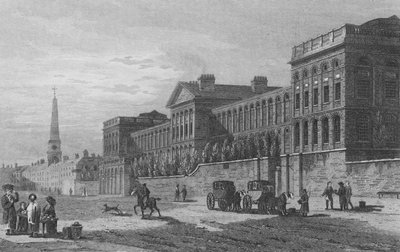 St Luke Hastanesi, Old Street Road (gravür) by Thomas Hosmer Shepherd