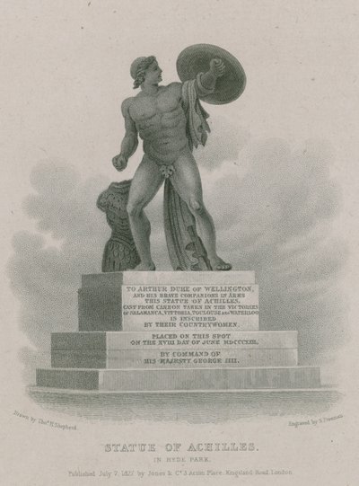 Aşil Heykeli, Hyde Park, Londra by Thomas Hosmer Shepherd
