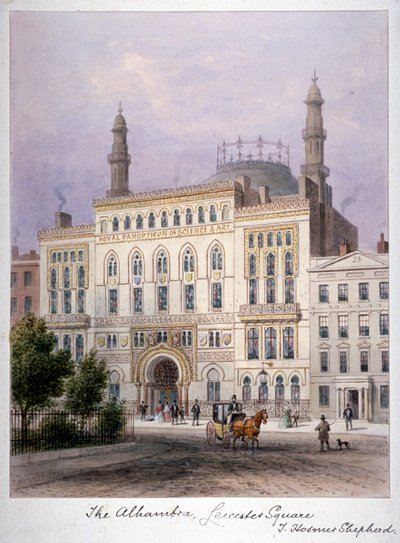 Alhambra, Leicester Meydanı, Westminster, Londra, c1858 by Thomas Hosmer Shepherd
