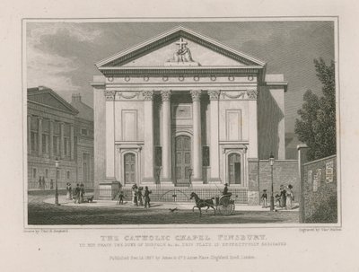 The Catholic chapel in Finsbury  by Thomas Hosmer Shepherd