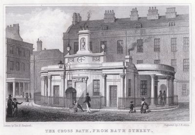 Bath Street'ten Haç Banyosu (gravür) by Thomas Hosmer Shepherd