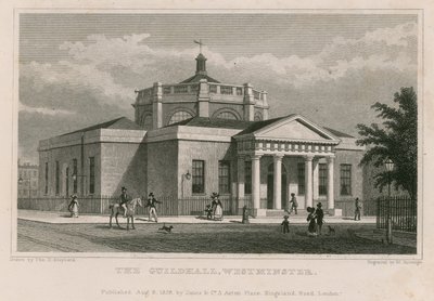 Guildhall, Westminster, Londra by Thomas Hosmer Shepherd