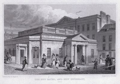 Sıcak Banyolar ve Yeni Revir, Hamam (gravür) by Thomas Hosmer Shepherd