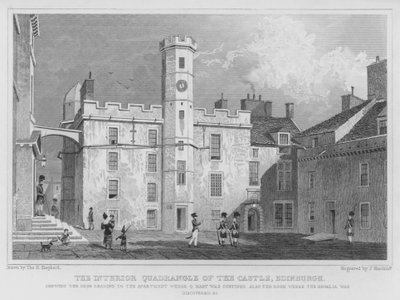 Kalenin İç Dörtgeni, Edinburgh (gravür) by Thomas Hosmer Shepherd