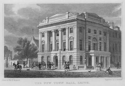 Yeni Belediye Binası, Leith (gravür) by Thomas Hosmer Shepherd