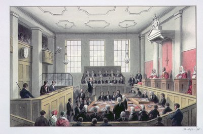 The Old Bailey, Londra (iç) by Thomas Hosmer Shepherd