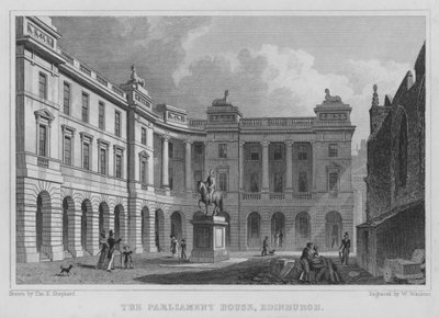 Parlamento Binası, Edinburgh (gravür) by Thomas Hosmer Shepherd