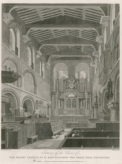 Büyük Aziz Bartholomew Manastırı Kilisesi, Batı Smithfield by Thomas Hosmer Shepherd
