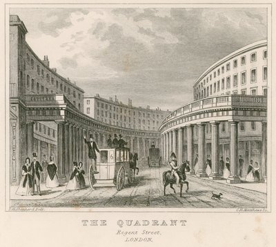 The Quadrant, Regent Street, Londra by Thomas Hosmer Shepherd