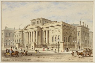 Royal Manchester Enstitüsü, c.1836 (kağıt üzerine suluboya) by Thomas Hosmer Shepherd