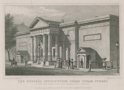 Russell Enstitüsü, Great Coram Street, Londra by Thomas Hosmer Shepherd